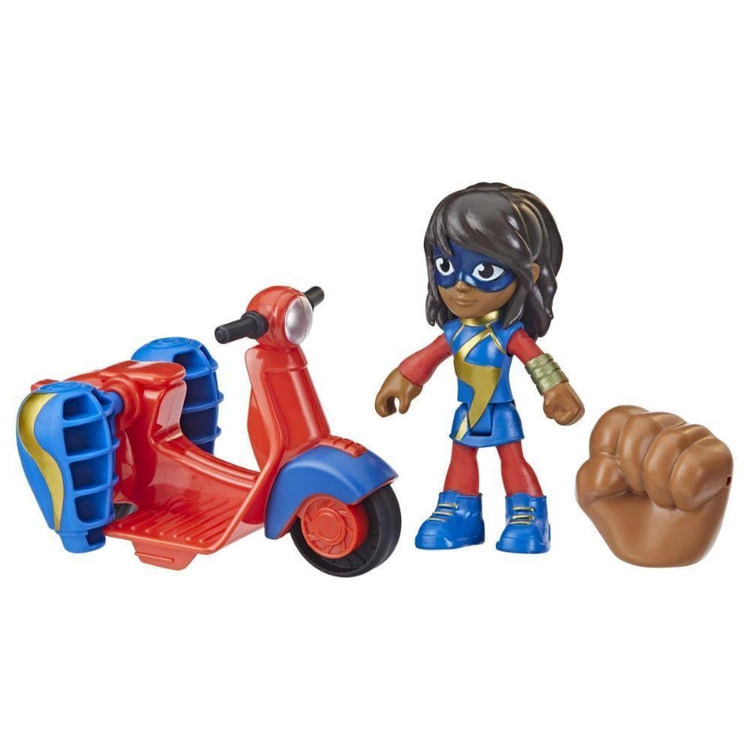 Spidey Amazing Friends, Vehicle and Figure Ms. Marvel Embiggen Bike