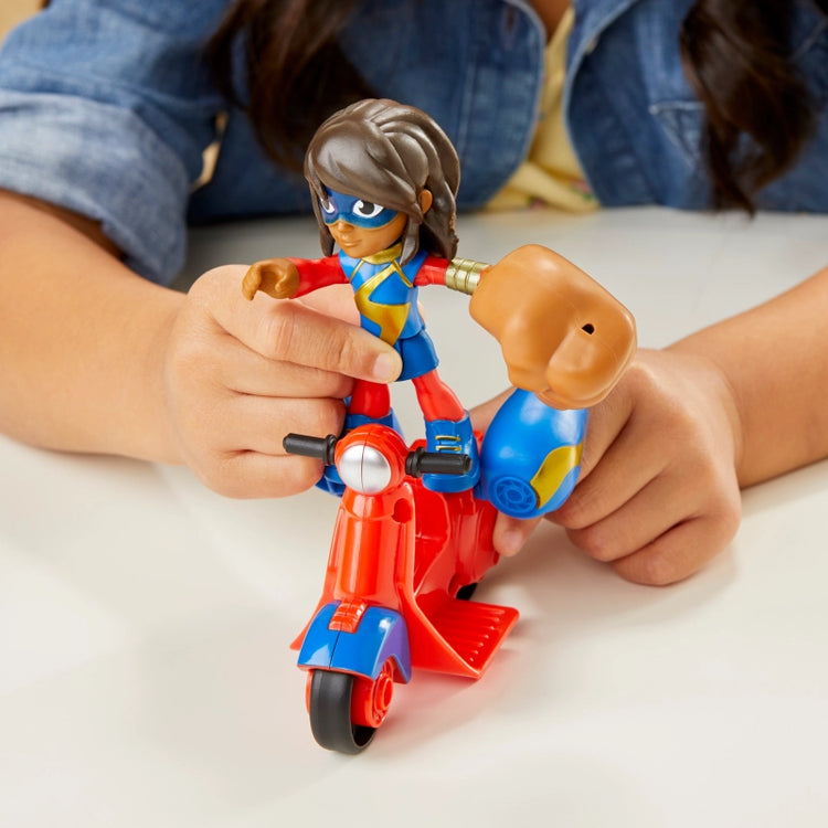 Spidey Amazing Friends, Vehicle and Figure Ms. Marvel Embiggen Bike