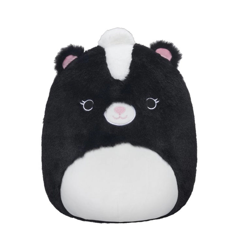 Squishmallows- Medium Plush 12" Fuzzamallows Selma the Black and White Skunk