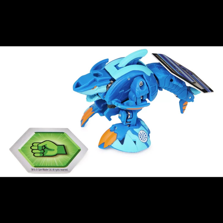 Bakugan Ultra, Sharktar, 3-Inch Tall Geogan Rising Collectible Action Figure And Trading Card
