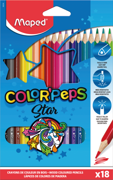COLOUR PENCILS COLOR'SPEPS X18 CARDBOARD BOX