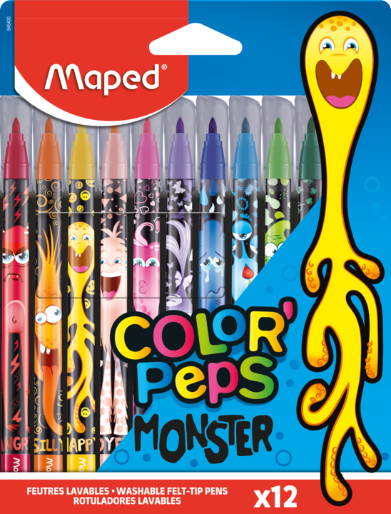 FELT TIPS COLORPEPS MONSTER X12 CARDBOARD BOX
