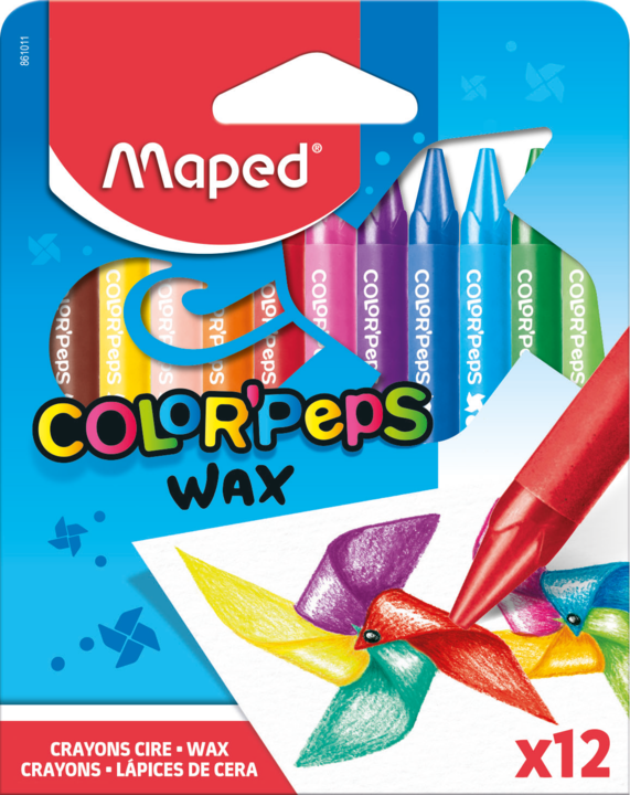 WAX CRAYONS COLOR'PEPS X12 CARDBOARD BOX