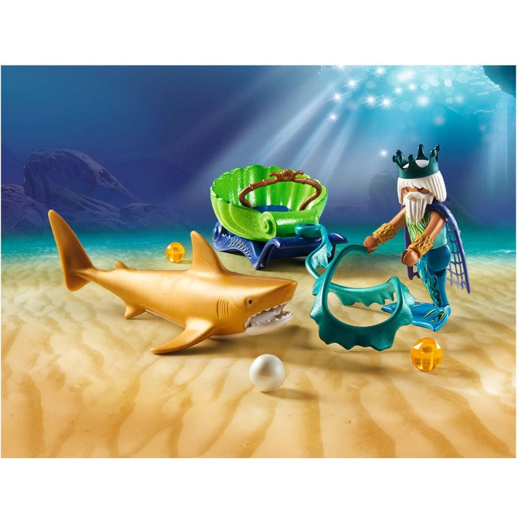 Sea King With Shark Carriage- 19Pcs