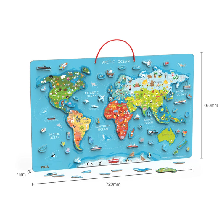 Magnetic World Puzzle + Dry Erase Board
