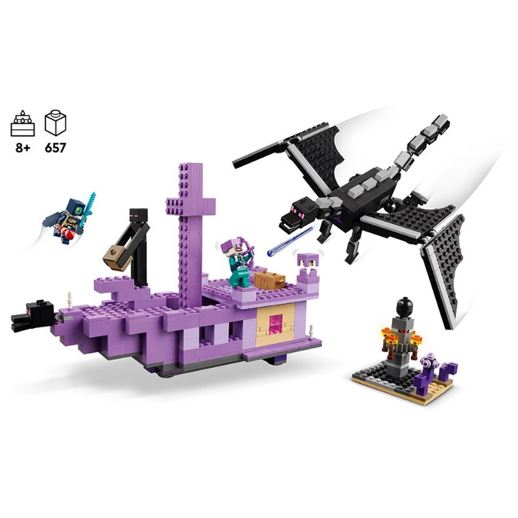 The Ender Dragon and End Ship- 657 Pcs
