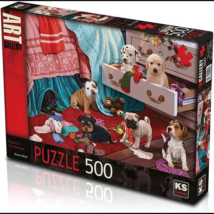 Puppies in the Bedroom Puzzle- 500 Pcs