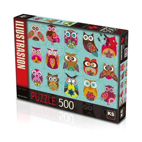 Multi Owls Puzzle- 500 Pcs