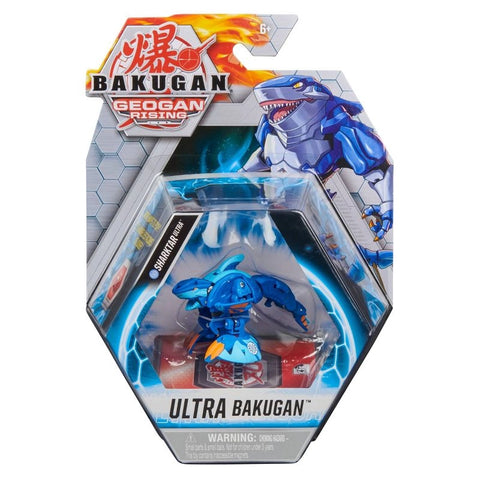 Bakugan Ultra, Sharktar, 3-Inch Tall Geogan Rising Collectible Action Figure And Trading Card
