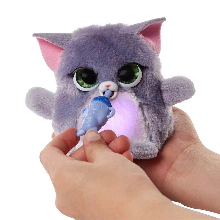FurReal Fuzzalots Color-Change Interactive Feeding Toy- Kitty