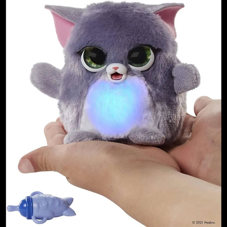 FurReal Fuzzalots Color-Change Interactive Feeding Toy- Kitty