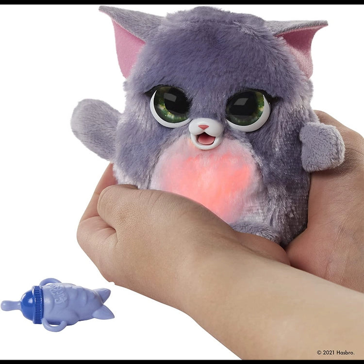 FurReal Fuzzalots Color-Change Interactive Feeding Toy- Kitty