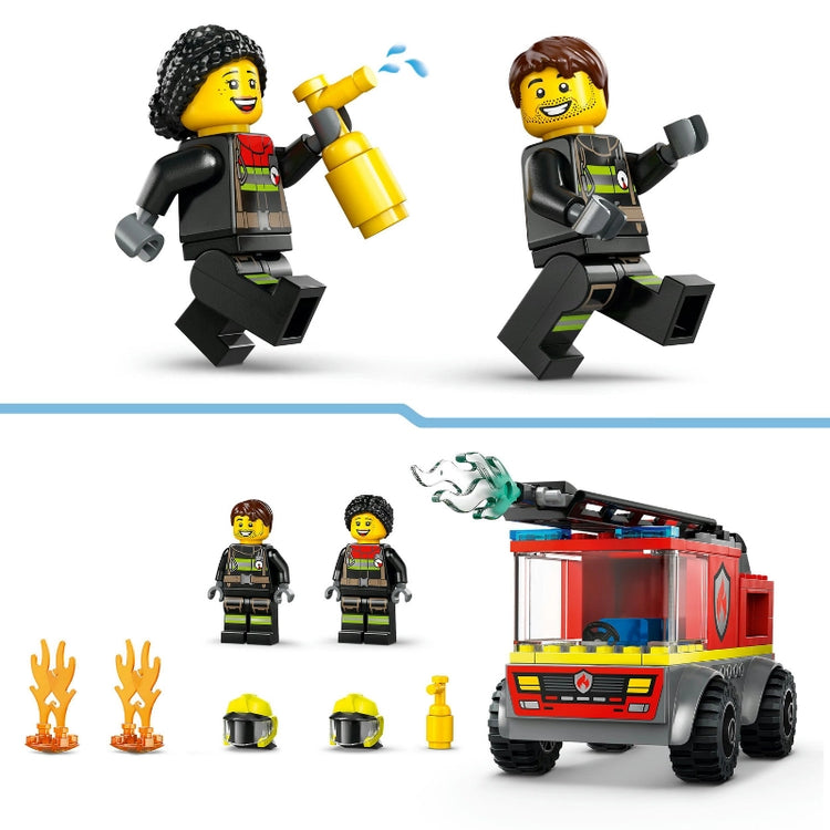 Fire Ladder Truck- 82 Pcs