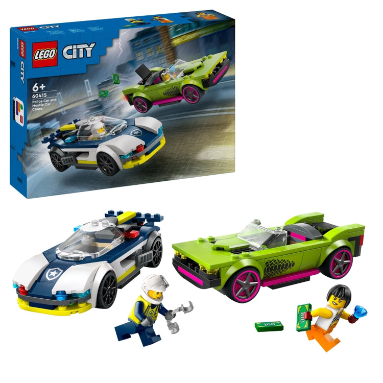 Police Car and Muscle Car Chase- 213 Pcs