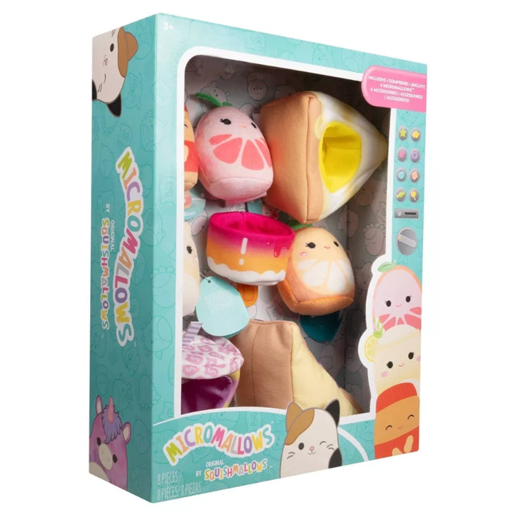 Micromallows 2.5" Squishmallows Snack Machine Deluxe Plush Accessory Set