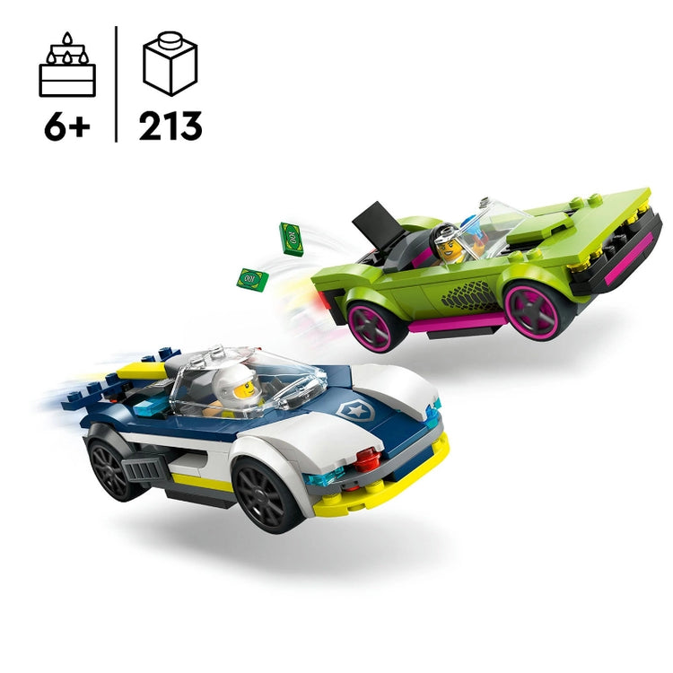 Police Car and Muscle Car Chase- 213 Pcs