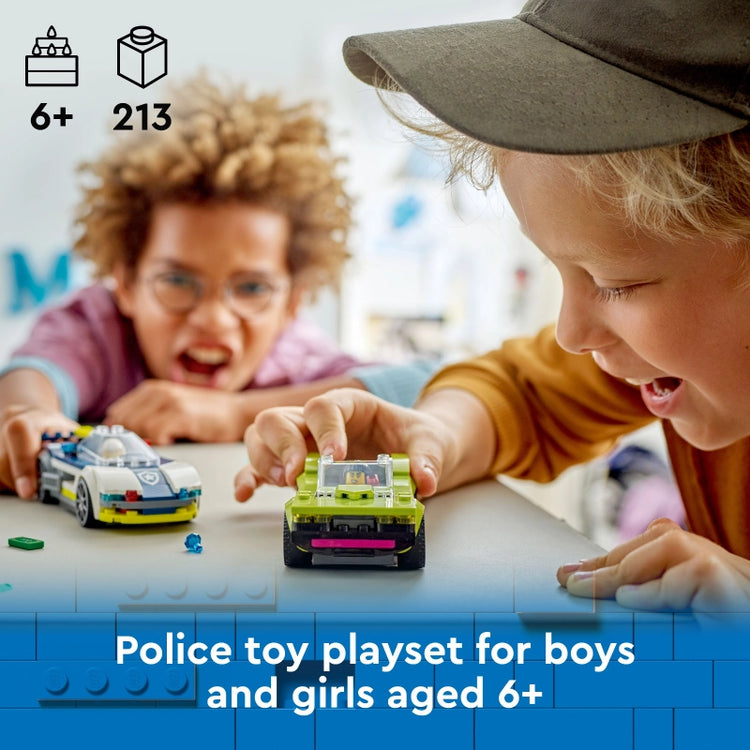 Police Car and Muscle Car Chase- 213 Pcs