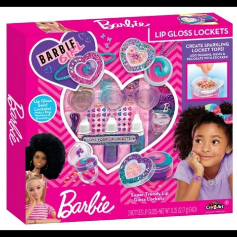Barbie Sparkling Sweet Heart Lip Gloss Lockets