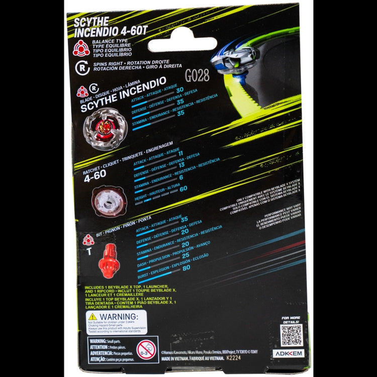 Beyblade X Scythe Incendio 4-60T