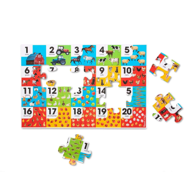 Farm Number Floor Puzzle- 24 Pieces