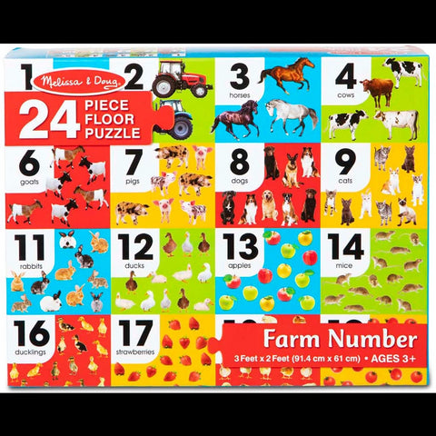 Farm Number Floor Puzzle- 24 Pieces