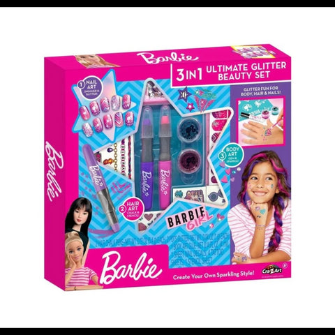 Barbie 3 in 1 Ultimate Glitter Beauty Set