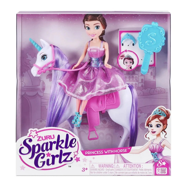 Sparkle Girlz Dolls Playset- Doll & Horse-10.5" Princess with Horse