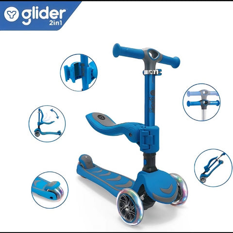Yvolution Y Glider 2-in-1- Blue