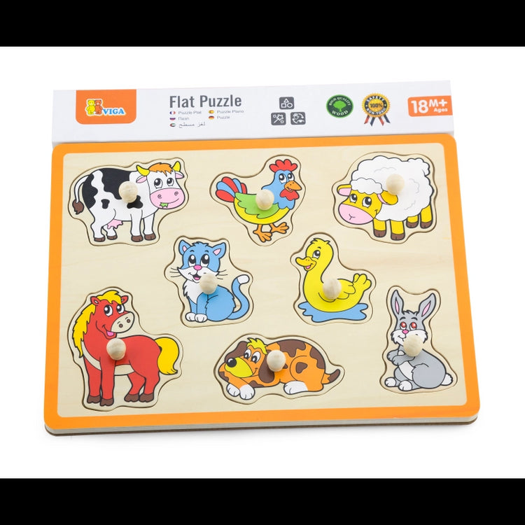 Flat Puzzle- Farm Animals