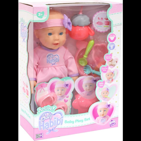 Baby Habibi Active Baby Doll Interactive Playset 12-Inch