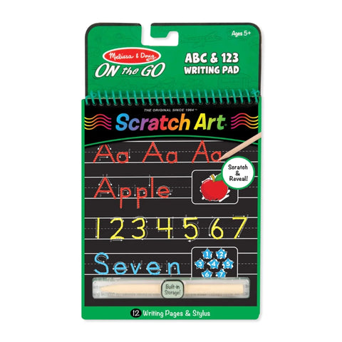 On the Go Scratch Art- ABC & 123 Writing Pad