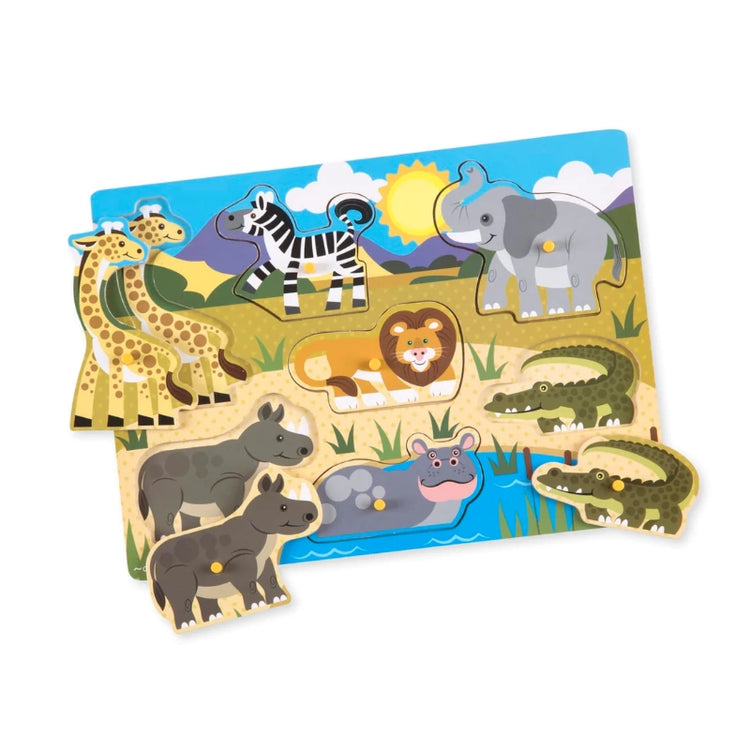Safari Peg Puzzle- 7 Pieces