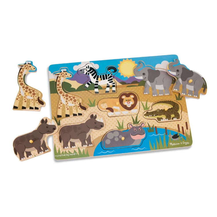 Safari Peg Puzzle- 7 Pieces