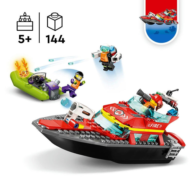 Fire Rescue Boat- 144 Pcs