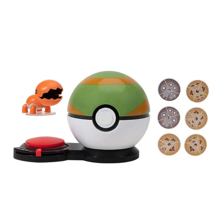 Pokemon Surprise Attack Poke Ball Battle Game Single Pack- Trapinch with Nest Ball