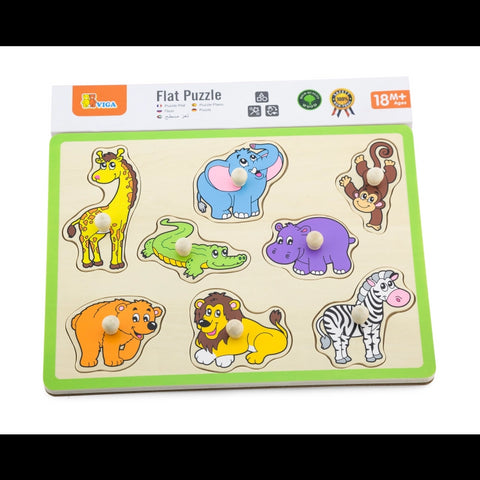 Flat Puzzle- Wild Animals