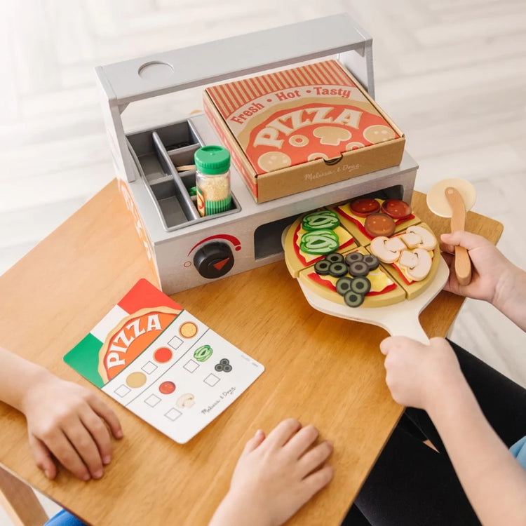 Top & Bake Pizza Counter- Wooden Play Food