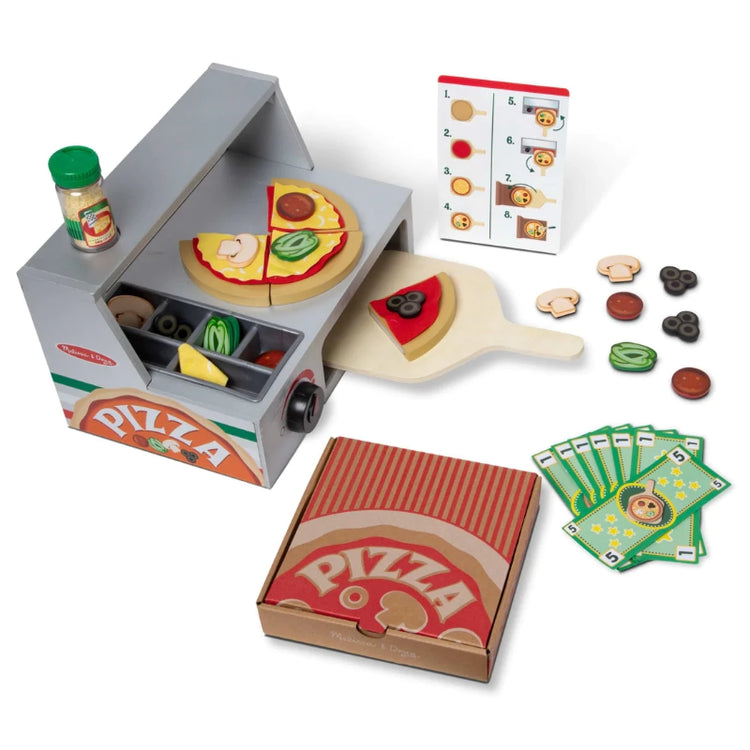Top & Bake Pizza Counter- Wooden Play Food
