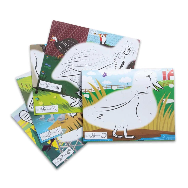 ABC Dot-to-Dot Coloring Pad- Farm