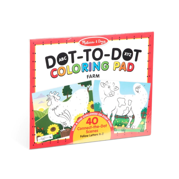 ABC Dot-to-Dot Coloring Pad- Farm