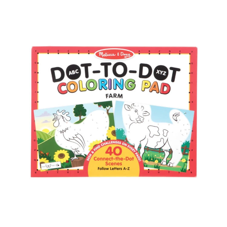 ABC Dot-to-Dot Coloring Pad- Farm