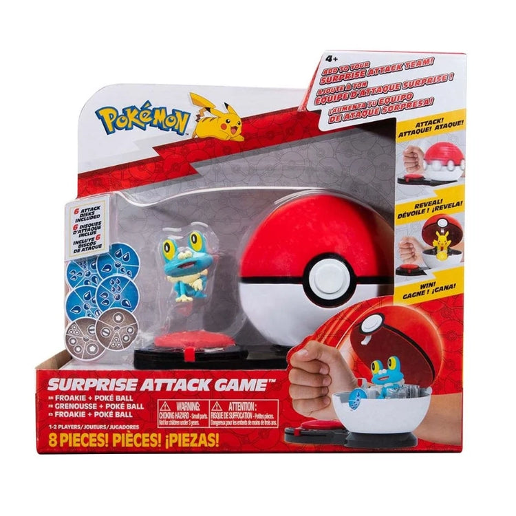 Pokemon Surprise Attack Poke Ball Battle Game Single Pack- Froakie with Poke Ball