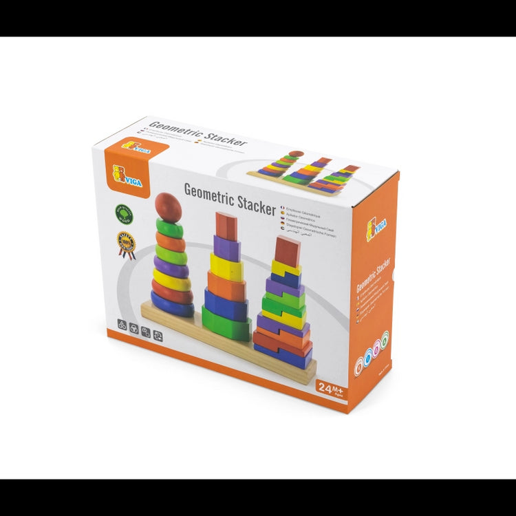 Wooden Geometric Stacker