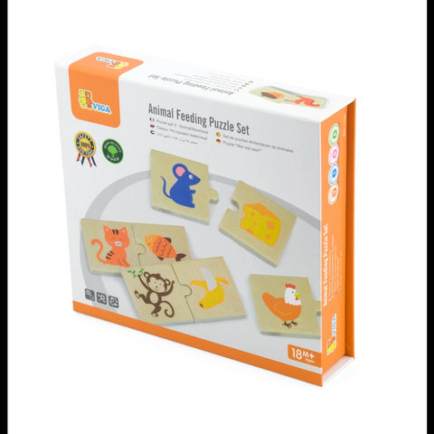 Animals Feeding Puzzle Set