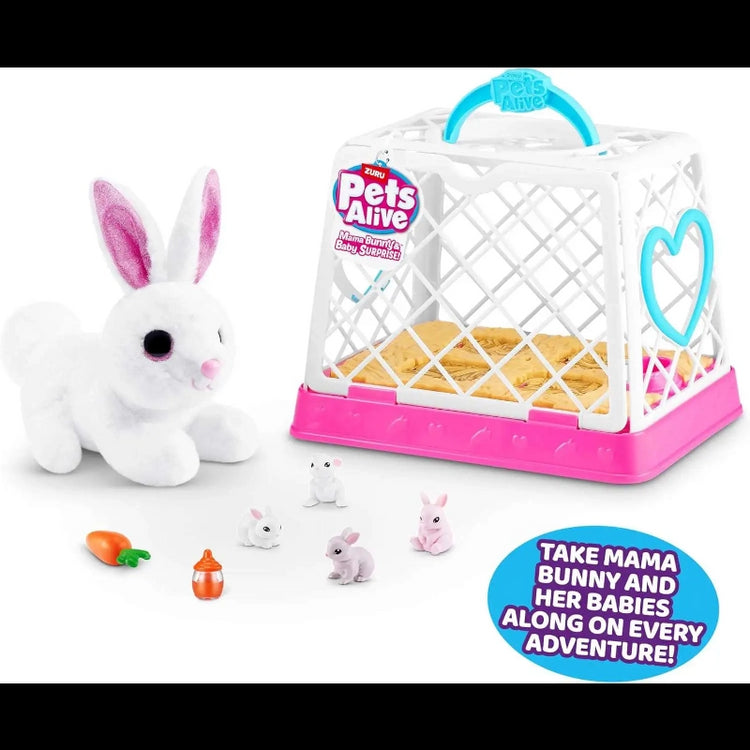 Pets Alive Mama Bunny & Baby Surprise Playset