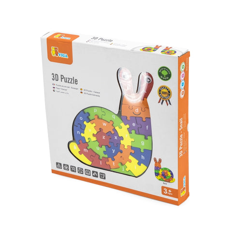 Wooden 3D Snail Puzzle