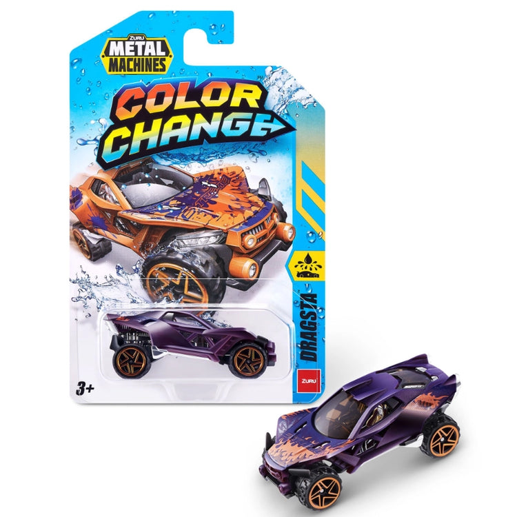 Metal Machines Standard Series 4 Color Change Car (1 pack)- 30 Pcs