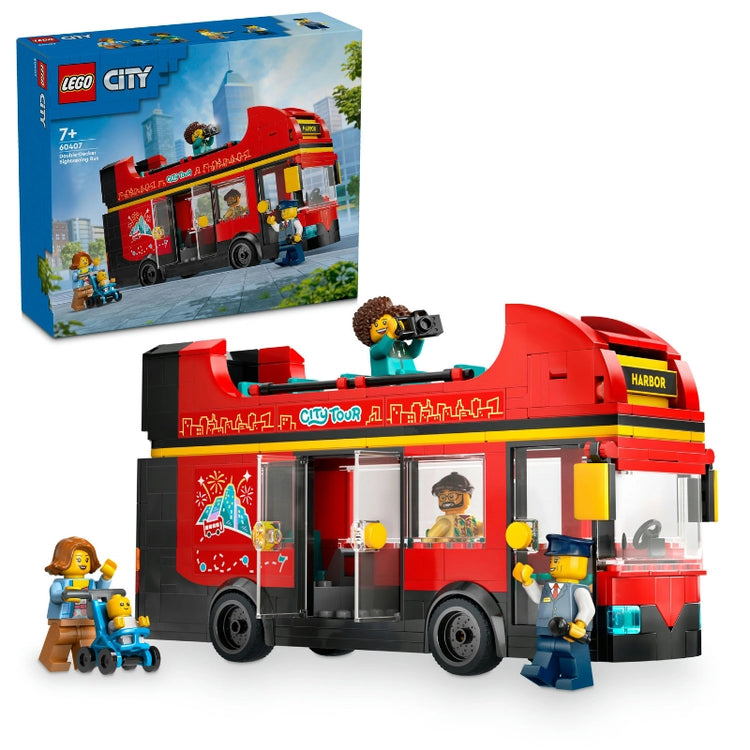 Red Double-Decker Sightseeing Bus- 384 Pcs