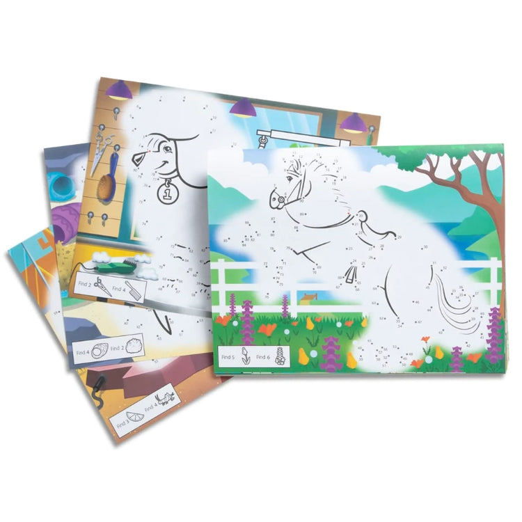 123 Dot-to-Dot Coloring Pad- Pets