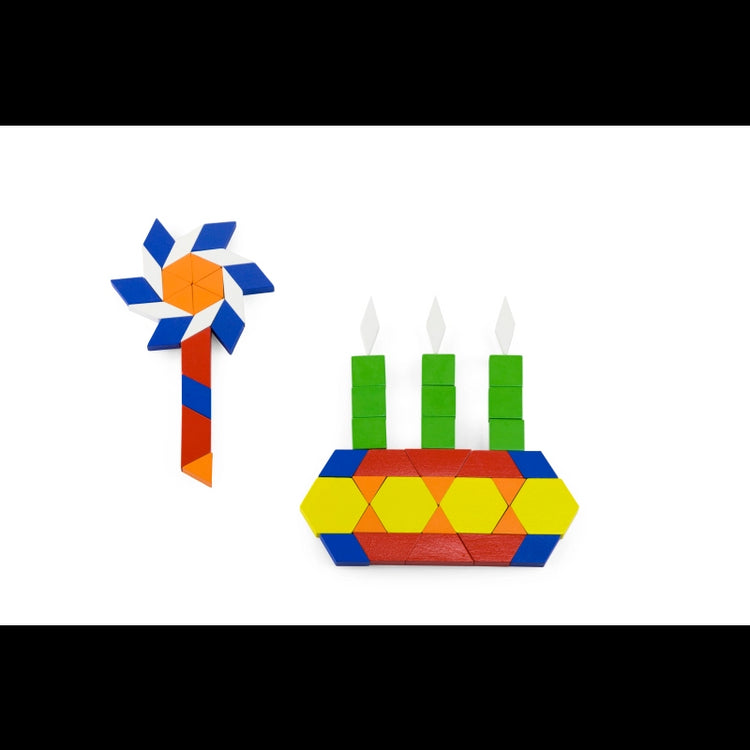 Wooden Geometric Shape Blocks- 250 Pcs